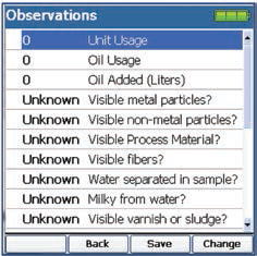 Рис. 12-2: Результаты анализа масла по маршрутному листу
